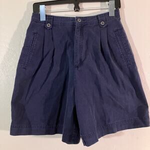 Liz Claiborne Liz Sport Navy Blue Cotton Shorts